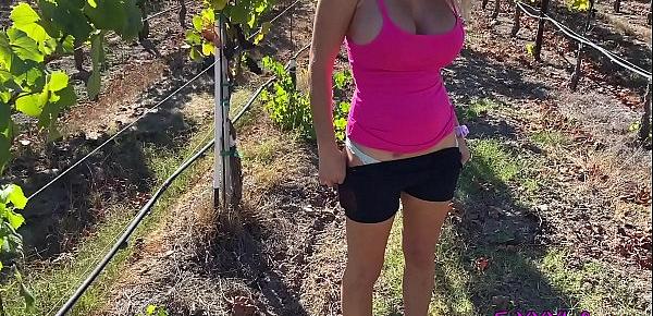  Outside vineyard sex with busty babe